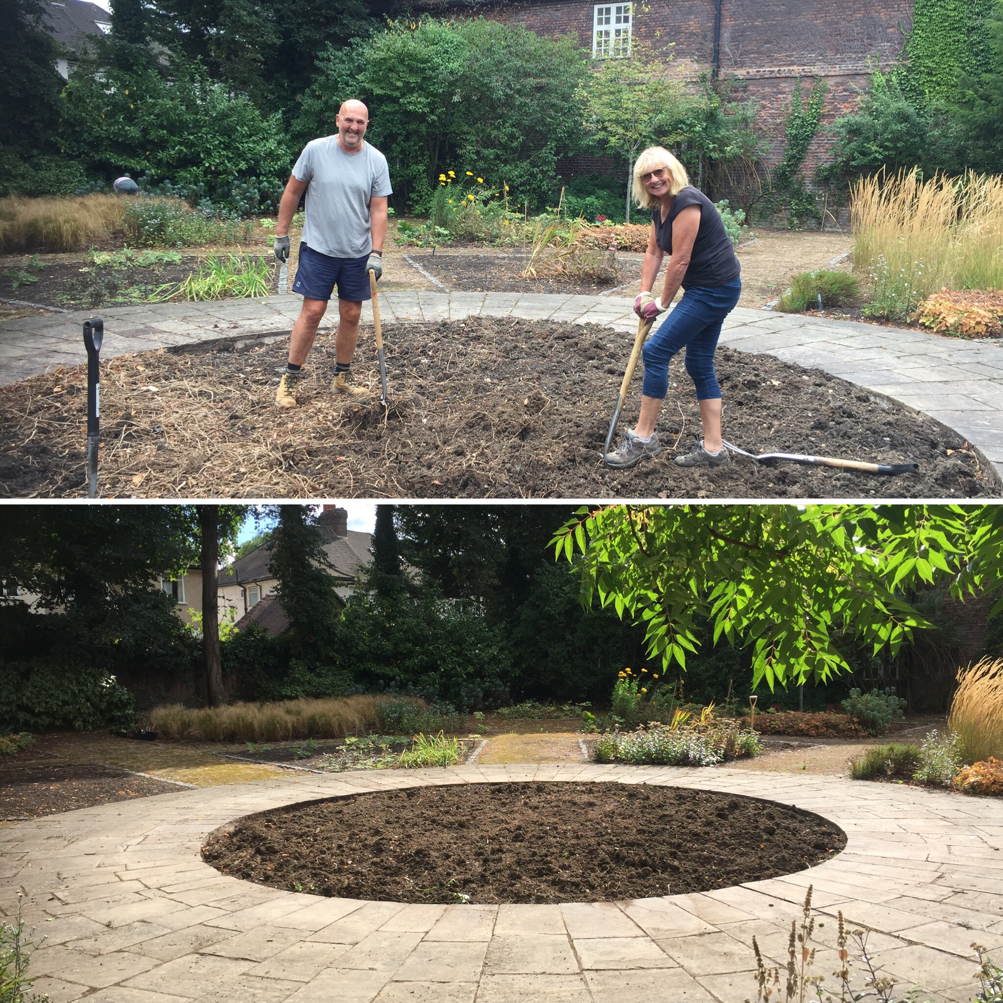 Central bed, Old Pond Garden, July 2020