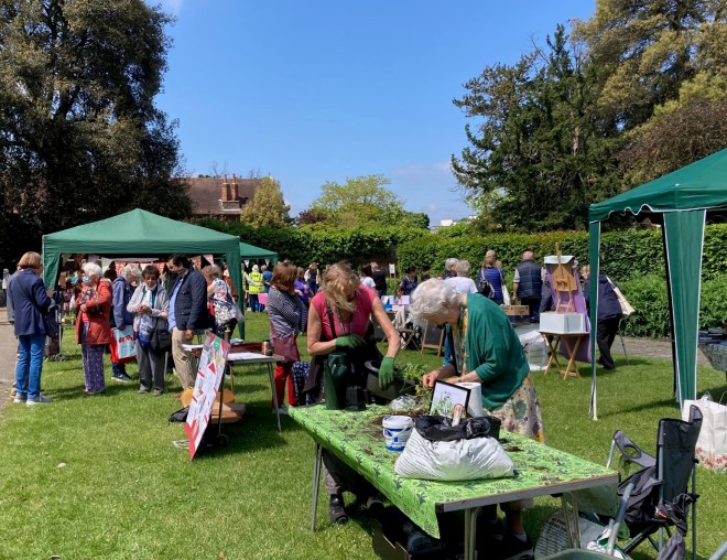 Plant sale and community day in Charlton House gardens, May 2021