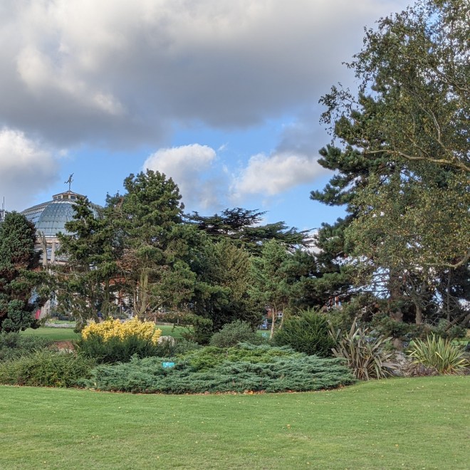 The Avery Hill Winter Garden, viewed from the park