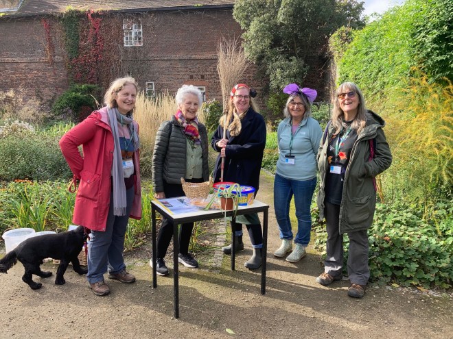 CABAHS volunteers present the Charlton House gardens 'Spooky Spiders Trail', Halloween 2021