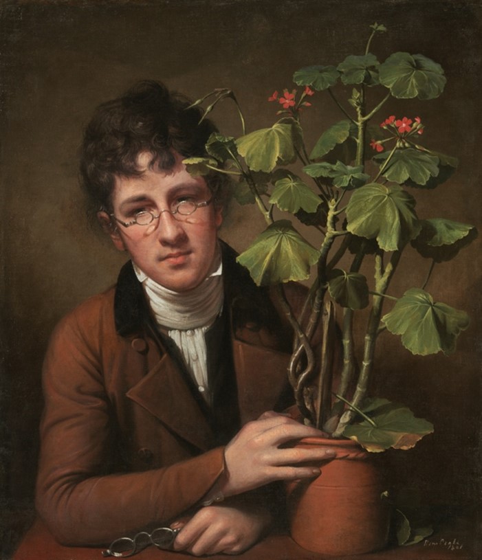 ‘Rubens Peale with a Geranium’, painted by his brother, Rembrandt Peale, 1801. National Gallery of Art, Washington, USA – Patrons’ Permanent Fund