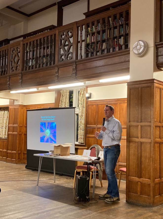 October 2022 Peter starting Clematis talk