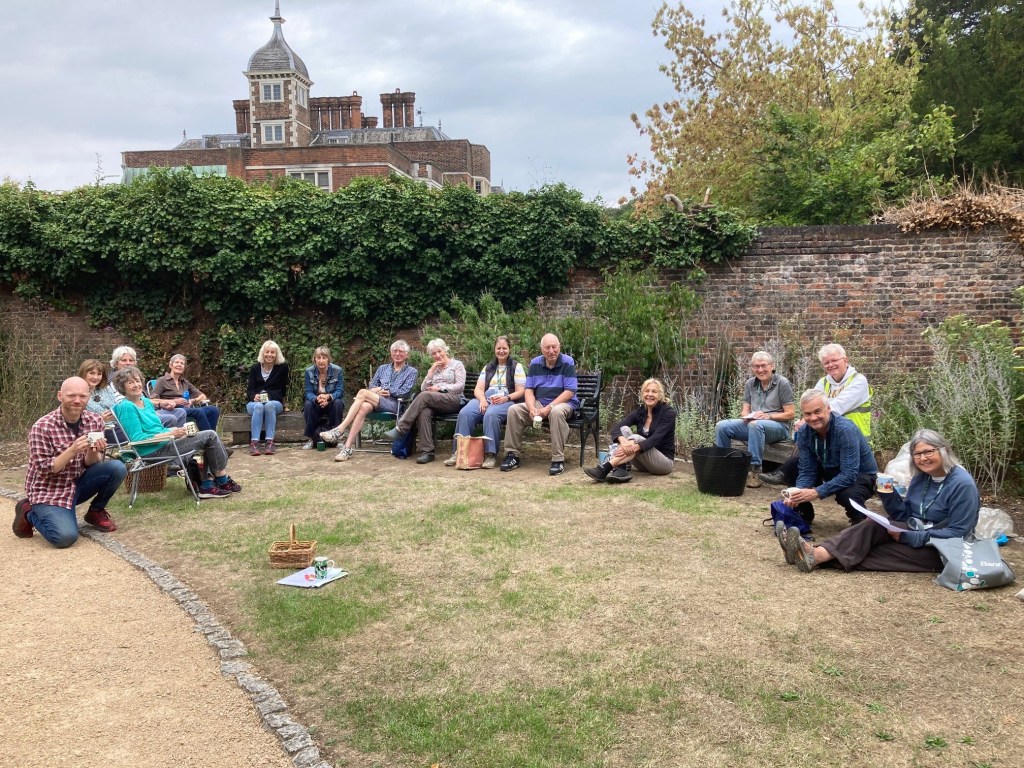 Volunteer group at tea break in the OPG