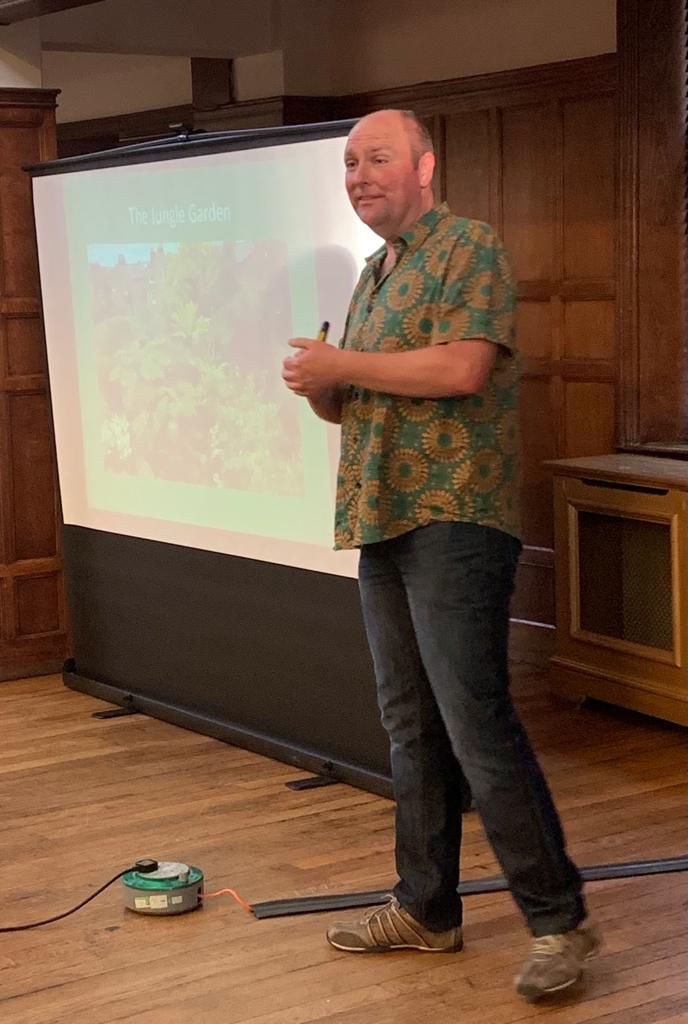 Philip Oostenbrink giving his talk on Jungle Gardens