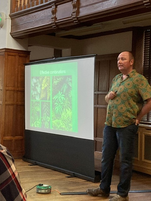 Philip Oostenbrink giving his talk on Jungle Gardens