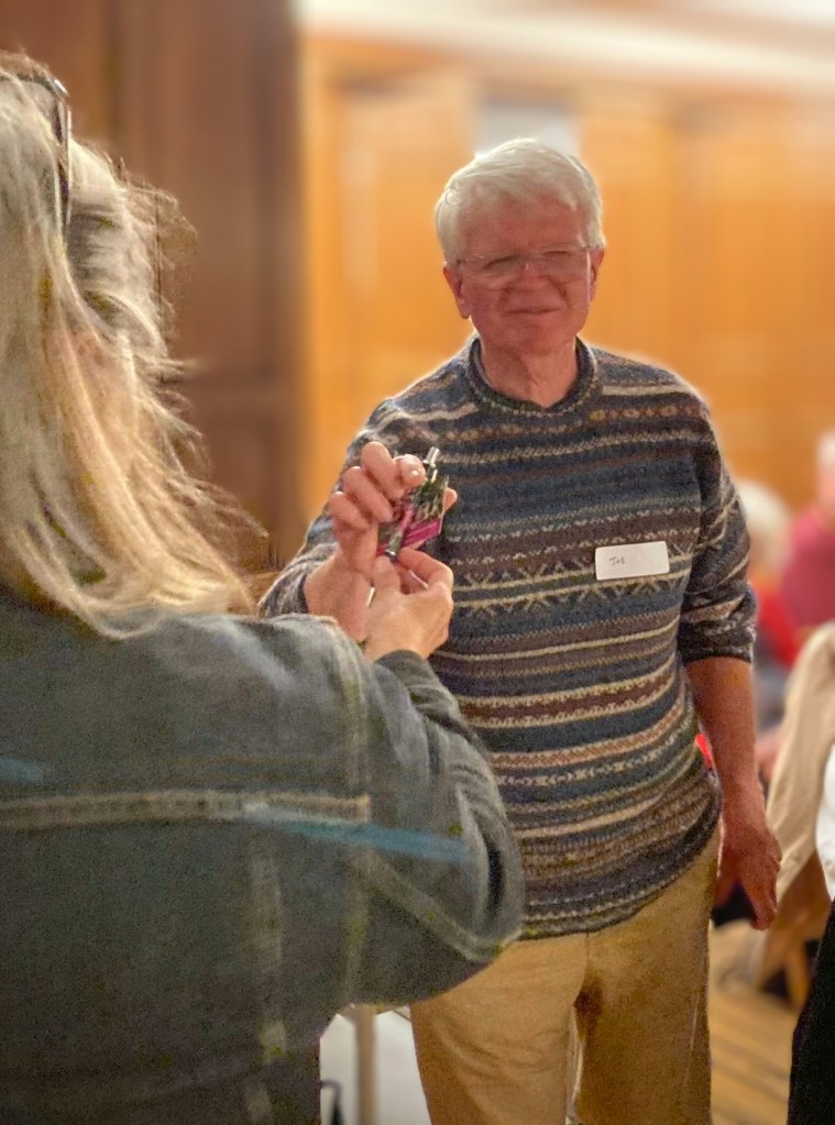 Joe receiving a coveted CABAHS pen for his 'Wildcard' entry, Autumn Show 2023