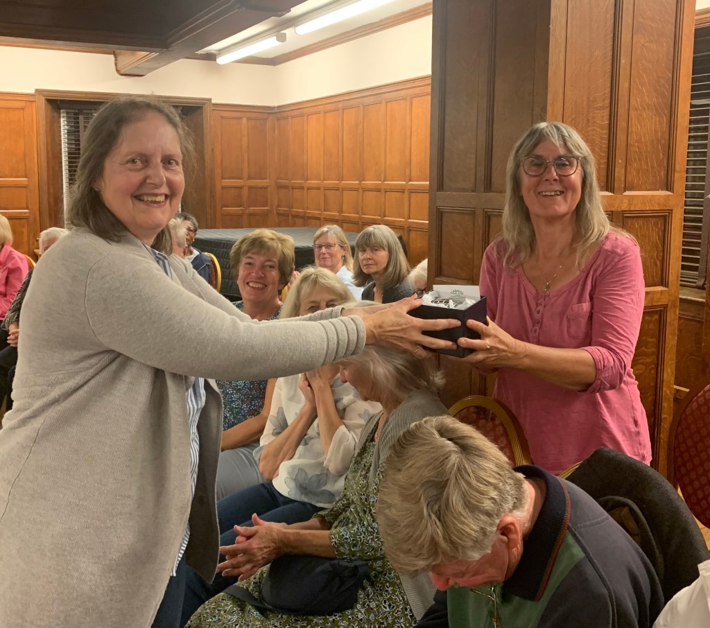 Ruth presented with Crystal Fuchsia Bowl again