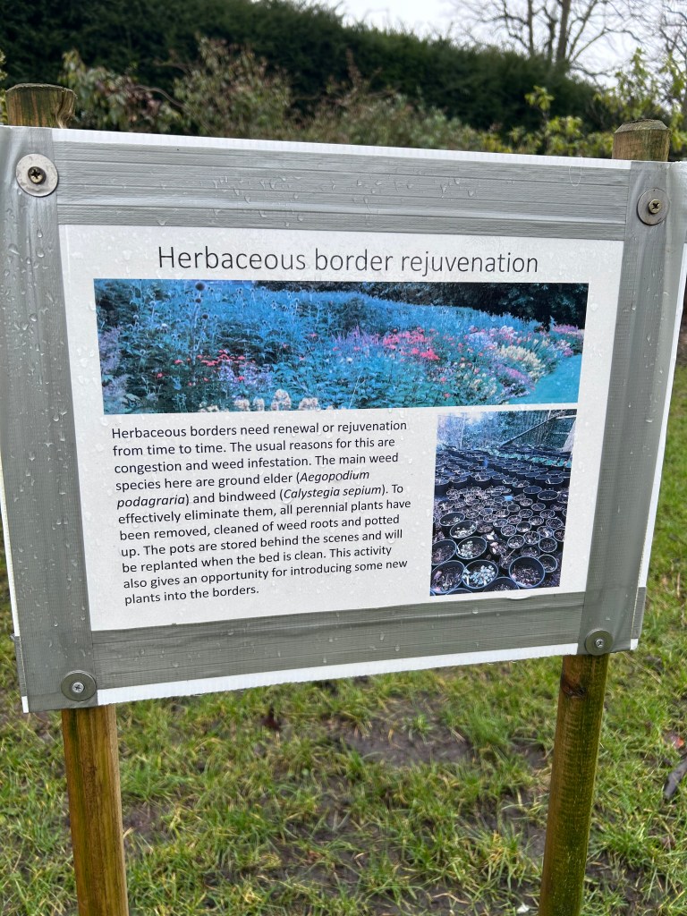 Sign about the Herbaceous Border