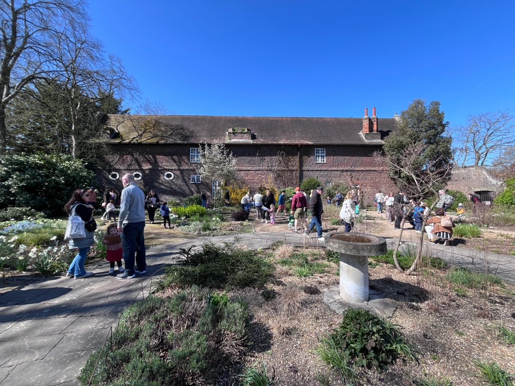 Old Pond Garden with kids on the trail