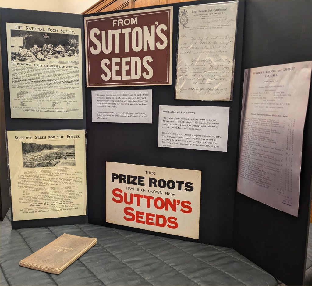 Display about garden benevolent societies, CABAHS May 2025