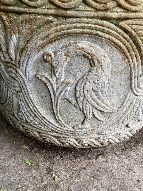 Urn detail. Old English Garden, Battersea Park, July 2025