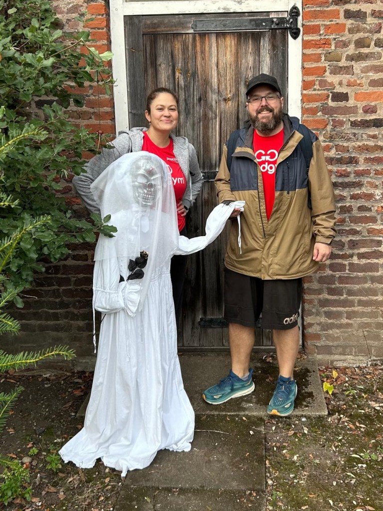 GoodGym Greenwich helpers and Ghostly friend... Horn Fair 2025