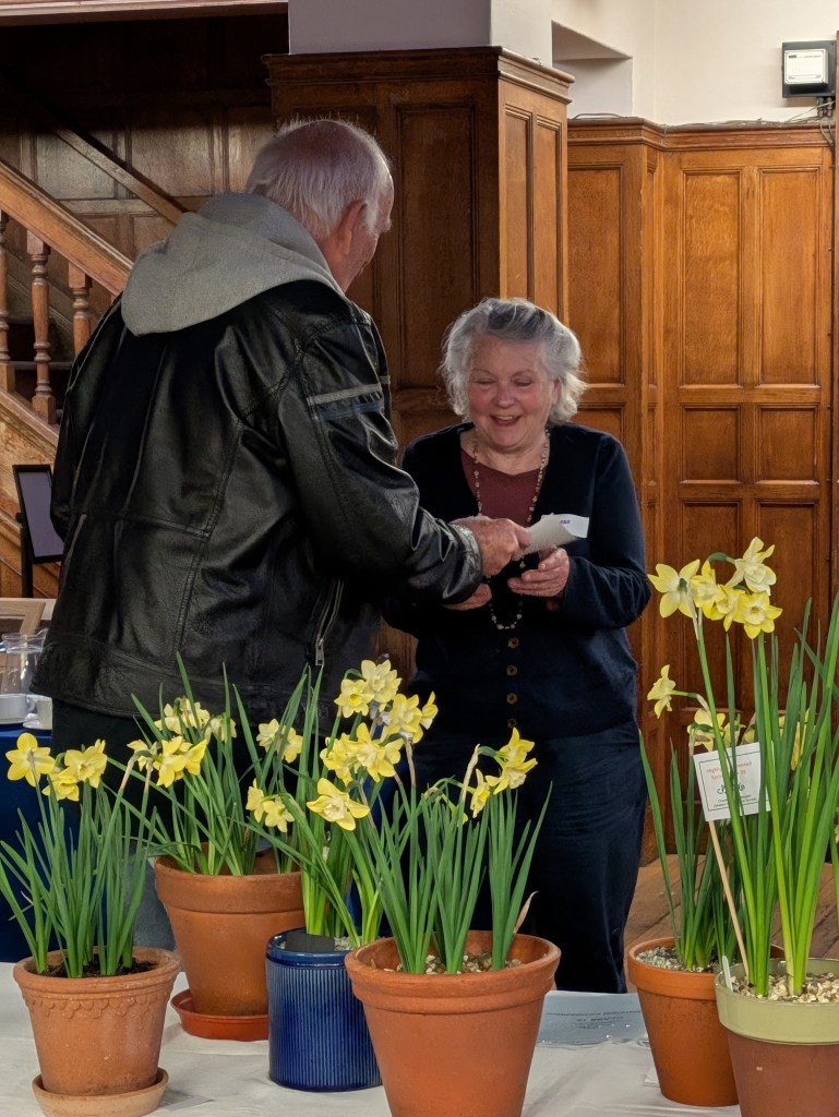 Deborah receiving her 'Best in Class 12' certificate from John Hughes CABAHS Spring Show 2026