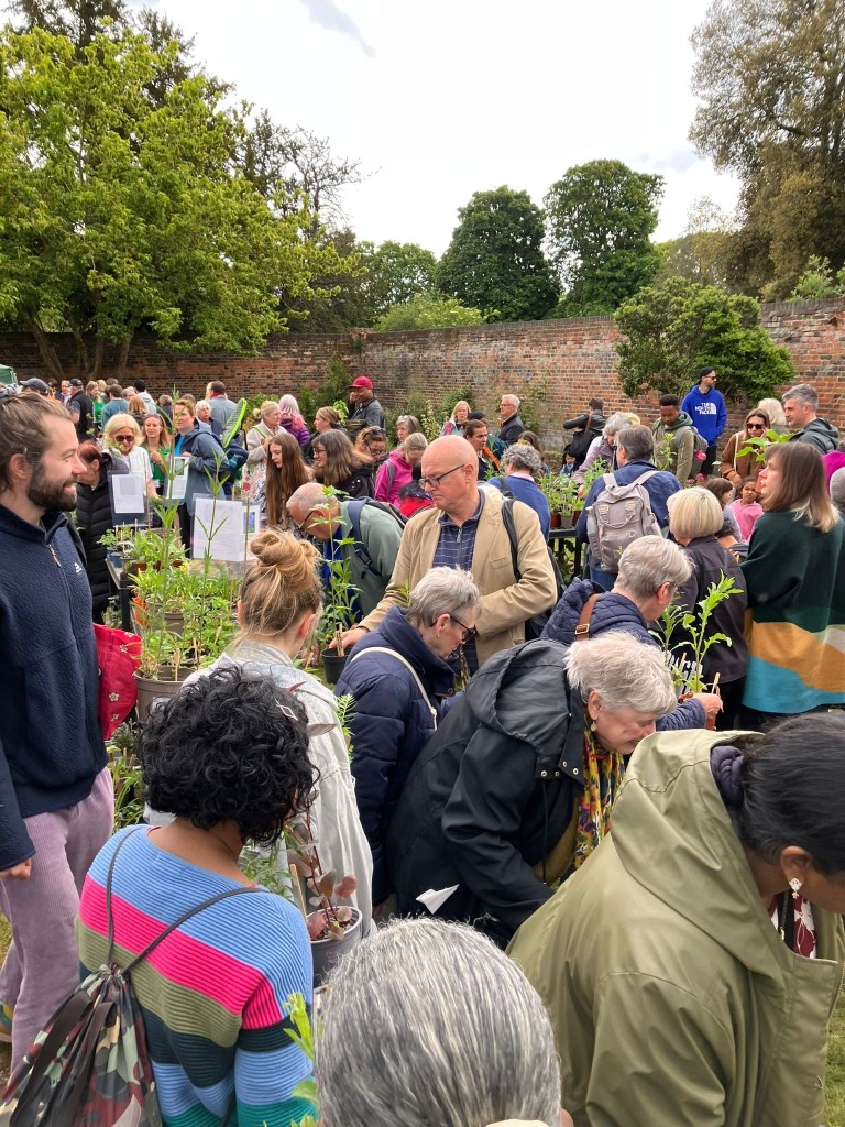 Crowds in the Peace Garden