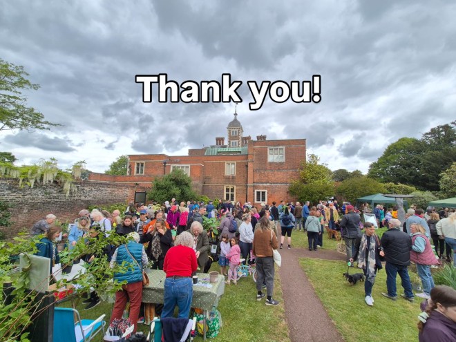 Crowds in the Peace Garden