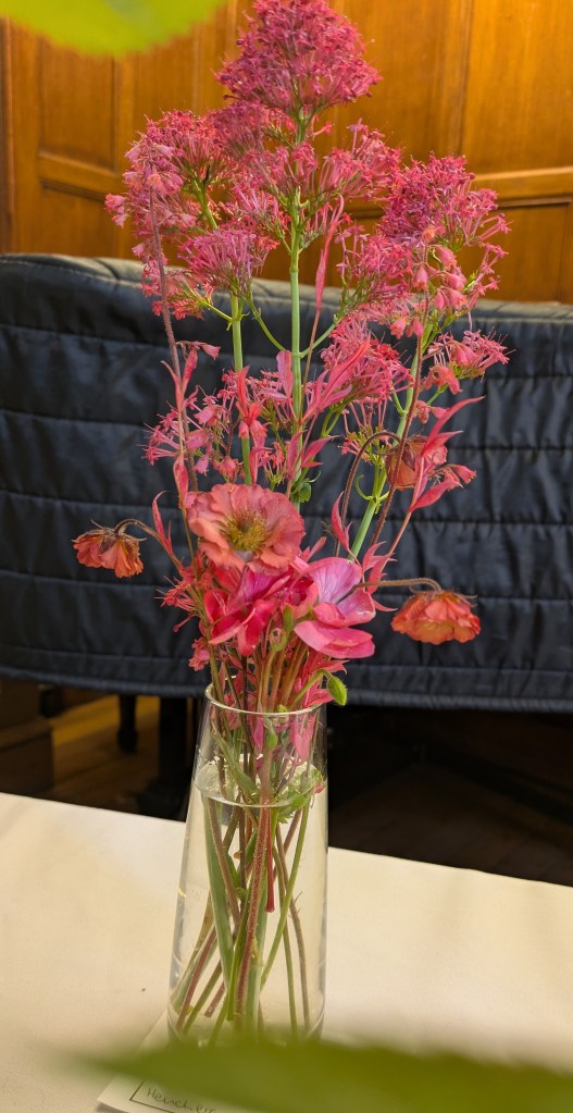 Centranthus and Geum on the Show Table, May 2026