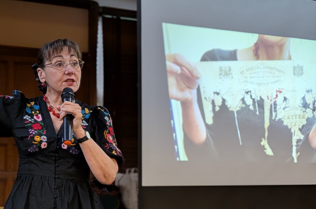 Sandra Lawrence on Ellen Willmott and dealing with decayed documents. CABAHS May 2026