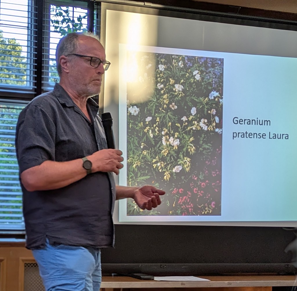 Graham Spencer talking about hardy Geraniums, CABAHS July 2026