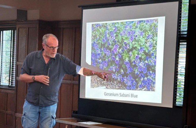 Graham Spencer talking about hardy Geraniums, CABAHS July 2026