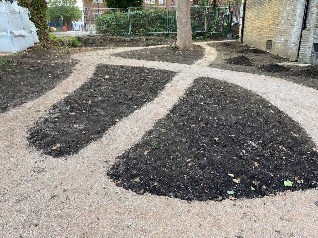 Back garden at the Exchange during transformation. Photo: The Exchange Erith