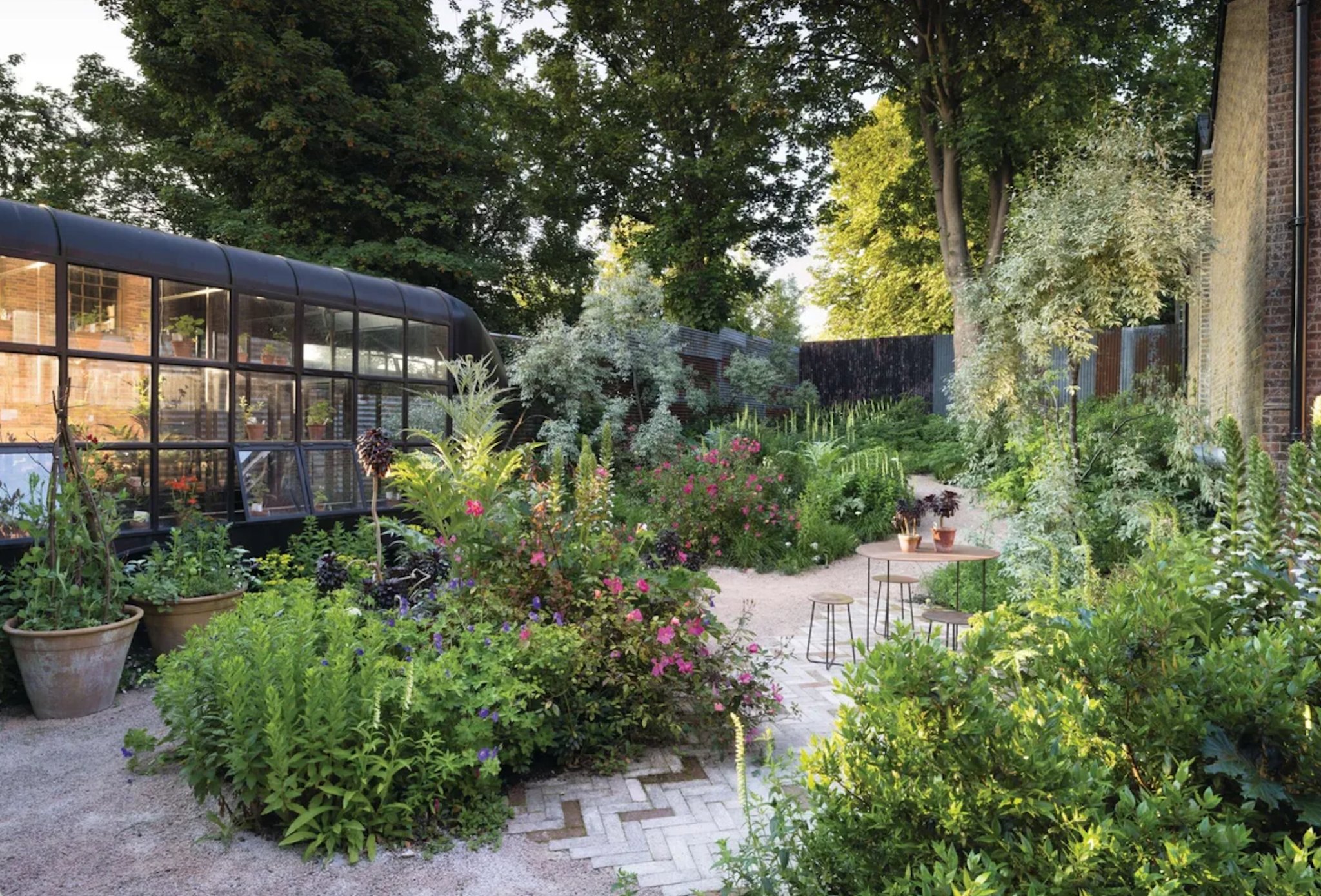 Back garden & greenhouse at the Exchange. Photo: The Exchange Erith