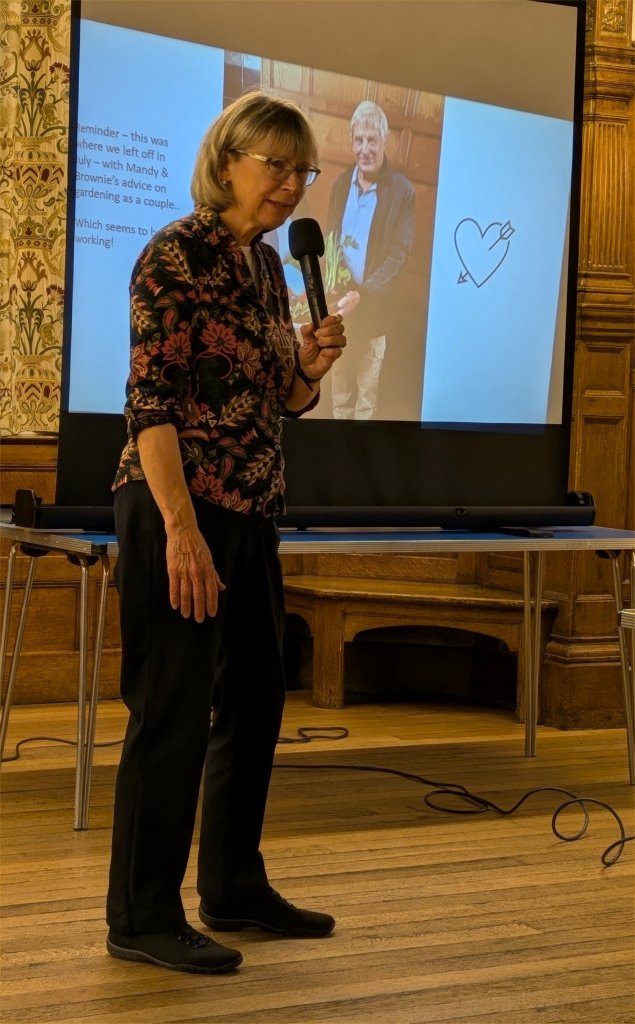 Kathy introduces the Q&A section of the September meeting CABAHS Autumn Show 2026