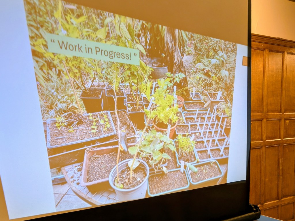 Class 15: Photograph to show a Display of Plants on a table - entries projected for judging CABAHS Autumn Show 2026